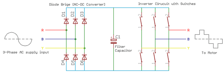 variable-frequency-drive circuit diagram